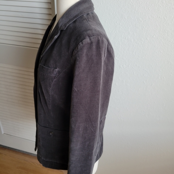 Eddie Bauer Grey Velvet Blazer - Picture 2 of 6